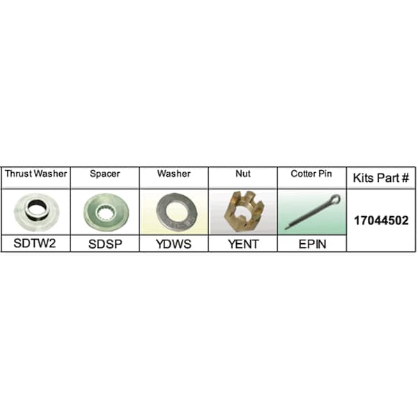 Fixed Hub Propeller Hardware Kit - Suzuki, Type D, DF140 HP